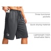 image:imageG Gradual Mens Long Basketball Shorts with Zipper Pocket 911 Quick Dry Gym Shorts Lightweight Athletic Shorts for MenDark Gray