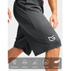 image:imageG Gradual Mens Long Basketball Shorts with Zipper Pocket 911 Quick Dry Gym Shorts Lightweight Athletic Shorts for MenDark Gray
