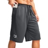 image:imageG Gradual Mens Long Basketball Shorts with Zipper Pocket 911 Quick Dry Gym Shorts Lightweight Athletic Shorts for MenDark Gray