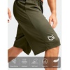 image:imageG Gradual Mens Long Basketball Shorts with Zipper Pocket 911 Quick Dry Gym Shorts Lightweight Athletic Shorts for MenDark Olive