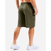 image:imageG Gradual Mens Long Basketball Shorts with Zipper Pocket 911 Quick Dry Gym Shorts Lightweight Athletic Shorts for MenDark Olive