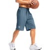 image:imageG Gradual Mens Long Basketball Shorts with Zipper Pocket 911 Quick Dry Gym Shorts Lightweight Athletic Shorts for MenDusty Blue