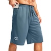 image:imageG Gradual Mens Long Basketball Shorts with Zipper Pocket 911 Quick Dry Gym Shorts Lightweight Athletic Shorts for MenDusty Blue