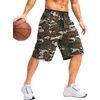 image:imageG Gradual Mens Long Basketball Shorts with Zipper Pocket 911 Quick Dry Gym Shorts Lightweight Athletic Shorts for MenGreen Camo
