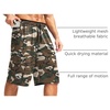 image:imageG Gradual Mens Long Basketball Shorts with Zipper Pocket 911 Quick Dry Gym Shorts Lightweight Athletic Shorts for MenGreen Camo