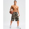 image:imageG Gradual Mens Long Basketball Shorts with Zipper Pocket 911 Quick Dry Gym Shorts Lightweight Athletic Shorts for MenGreen Camo