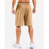 image:imageG Gradual Mens Long Basketball Shorts with Zipper Pocket 911 Quick Dry Gym Shorts Lightweight Athletic Shorts for MenKhaki