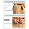 image:imageG Gradual Mens Long Basketball Shorts with Zipper Pocket 911 Quick Dry Gym Shorts Lightweight Athletic Shorts for MenKhaki