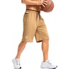 image:imageG Gradual Mens Long Basketball Shorts with Zipper Pocket 911 Quick Dry Gym Shorts Lightweight Athletic Shorts for MenKhaki