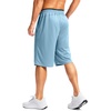 image:imageG Gradual Mens Long Basketball Shorts with Zipper Pocket 911 Quick Dry Gym Shorts Lightweight Athletic Shorts for MenLight Blue
