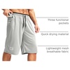 image:imageG Gradual Mens Long Basketball Shorts with Zipper Pocket 911 Quick Dry Gym Shorts Lightweight Athletic Shorts for MenLight Gray