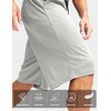 image:imageG Gradual Mens Long Basketball Shorts with Zipper Pocket 911 Quick Dry Gym Shorts Lightweight Athletic Shorts for MenLight Gray