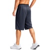 image:imageG Gradual Mens Long Basketball Shorts with Zipper Pocket 911 Quick Dry Gym Shorts Lightweight Athletic Shorts for MenNavy