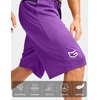 image:imageG Gradual Mens Long Basketball Shorts with Zipper Pocket 911 Quick Dry Gym Shorts Lightweight Athletic Shorts for MenPurple
