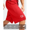 image:imageG Gradual Mens Long Basketball Shorts with Zipper Pocket 911 Quick Dry Gym Shorts Lightweight Athletic Shorts for MenRed