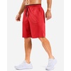 image:imageG Gradual Mens Long Basketball Shorts with Zipper Pocket 911 Quick Dry Gym Shorts Lightweight Athletic Shorts for MenRed