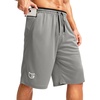 image:imageG Gradual Mens Long Basketball Shorts with Zipper Pocket 911 Quick Dry Gym Shorts Lightweight Athletic Shorts for MenSteel