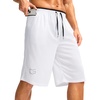 image:imageG Gradual Mens Long Basketball Shorts with Zipper Pocket 911 Quick Dry Gym Shorts Lightweight Athletic Shorts for MenWhite