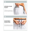 image:imageG Gradual Mens Long Basketball Shorts with Zipper Pocket 911 Quick Dry Gym Shorts Lightweight Athletic Shorts for MenWhite