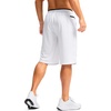 image:imageG Gradual Mens Long Basketball Shorts with Zipper Pocket 911 Quick Dry Gym Shorts Lightweight Athletic Shorts for MenWhite