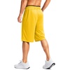 image:imageG Gradual Mens Long Basketball Shorts with Zipper Pocket 911 Quick Dry Gym Shorts Lightweight Athletic Shorts for MenYellow