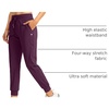 image:imageG Gradual Womens Joggers with Zipper Pockets High Waisted Jogger Pants  Tapered Sweatpants 4 Pockets Soft Stretch Lightweight Wash Well Workout Athletic Running Casual WalkingWine Red
