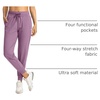 image:imageG Gradual Womens Joggers with Zipper Pockets High Waisted Jogger Pants  Tapered Sweatpants 4 Pockets Soft Stretch Lightweight Wash Well Workout Athletic Running Casual WalkingMauve Pink