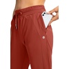 image:imageG Gradual Womens Joggers with Zipper Pockets High Waisted Jogger Pants  Tapered Sweatpants 4 Pockets Soft Stretch Lightweight Wash Well Workout Athletic Running Casual WalkingSavannah Red