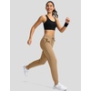 image:imageG Gradual Womens Joggers with Zipper Pockets High Waisted Jogger Pants  Tapered Sweatpants 4 Pockets Soft Stretch Lightweight Wash Well Workout Athletic Running Casual WalkingDark Khaki