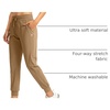 image:imageG Gradual Womens Joggers with Zipper Pockets High Waisted Jogger Pants  Tapered Sweatpants 4 Pockets Soft Stretch Lightweight Wash Well Workout Athletic Running Casual WalkingDark Khaki