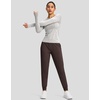 image:imageG Gradual Womens Joggers with Zipper Pockets High Waisted Jogger Pants  Tapered Sweatpants 4 Pockets Soft Stretch Lightweight Wash Well Workout Athletic Running Casual WalkingBrown