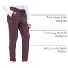 image:imageG Gradual Womens Pants with Deep Pockets 78 Stretch Ankle Sweatpants  Golf Athletic Travel Lounge Business Casual Butter Soft 4way Stretch Wash and Dry Well Flattering LightweightWine Red