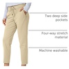 image:imageG Gradual Womens Pants with Deep Pockets 78 Stretch Ankle Sweatpants  Golf Athletic Travel Lounge Business Casual Butter Soft 4way Stretch Wash and Dry Well Flattering LightweightKhaki