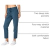 image:imageG Gradual Womens Pants with Deep Pockets 78 Stretch Ankle Sweatpants  Golf Athletic Travel Lounge Business Casual Butter Soft 4way Stretch Wash and Dry Well Flattering LightweightIndigo Blue