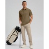 image:imageMens Golf Polo Shirts Dry Fit Moisture Wicking Performance Short Sleeve  Regular Fit 3 Button Collared Shirts Sun Protection Lightweight Breathable Pique Fabric Athletic Work Smart Casual PoloAkhaki