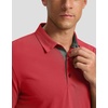 image:imageMens Golf Polo Shirts Dry Fit Moisture Wicking Performance Short Sleeve  Regular Fit 3 Button Collared Shirts Sun Protection Lightweight Breathable Pique Fabric Athletic Work Smart Casual PoloAdark Red