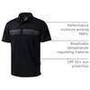 image:imageMens Golf Polo Shirts Dry Fit Moisture Wicking Performance Short Sleeve  Regular Fit 3 Button Collared Shirts Sun Protection Lightweight Breathable Pique Fabric Athletic Work Smart Casual PoloBblack Parallelogram
