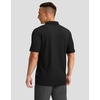 image:imageMens Golf Polo Shirts Dry Fit Moisture Wicking Performance Short Sleeve  Regular Fit 3 Button Collared Shirts Sun Protection Lightweight Breathable Pique Fabric Athletic Work Smart Casual PoloBblack Parallelogram