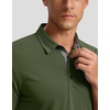 image:imageMens Golf Polo Shirts Dry Fit Moisture Wicking Performance Short Sleeve  Regular Fit 3 Button Collared Shirts Sun Protection Lightweight Breathable Pique Fabric Athletic Work Smart Casual PoloAdark Green