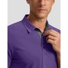 image:imageMens Golf Polo Shirts Dry Fit Moisture Wicking Performance Short Sleeve  Regular Fit 3 Button Collared Shirts Sun Protection Lightweight Breathable Pique Fabric Athletic Work Smart Casual PoloApurple