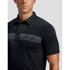 image:imageMens Golf Polo Shirts Dry Fit Moisture Wicking Performance Short Sleeve  Regular Fit 3 Button Collared Shirts Sun Protection Lightweight Breathable Pique Fabric Athletic Work Smart Casual PoloBblack Parallelogram