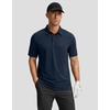 image:imageMens Golf Polo Shirts Dry Fit Moisture Wicking Performance Short Sleeve  Regular Fit 3 Button Collared Shirts Sun Protection Lightweight Breathable Pique Fabric Athletic Work Smart Casual PoloAnavy