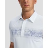 image:imageMens Golf Polo Shirts Dry Fit Moisture Wicking Performance Short Sleeve  Regular Fit 3 Button Collared Shirts Sun Protection Lightweight Breathable Pique Fabric Athletic Work Smart Casual PoloBwhite Leaves