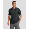 image:imageMens Golf Polo Shirts Dry Fit Moisture Wicking Performance Short Sleeve  Regular Fit 3 Button Collared Shirts Sun Protection Lightweight Breathable Pique Fabric Athletic Work Smart Casual PoloAdark Grey