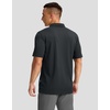 image:imageMens Golf Polo Shirts Dry Fit Moisture Wicking Performance Short Sleeve  Regular Fit 3 Button Collared Shirts Sun Protection Lightweight Breathable Pique Fabric Athletic Work Smart Casual PoloAdark Grey