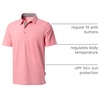 image:imageMens Golf Polo Shirts Dry Fit Moisture Wicking Performance Short Sleeve  Regular Fit 3 Button Collared Shirts Sun Protection Lightweight Breathable Pique Fabric Athletic Work Smart Casual PoloApink
