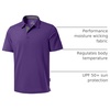 image:imageMens Golf Polo Shirts Dry Fit Moisture Wicking Performance Short Sleeve  Regular Fit 3 Button Collared Shirts Sun Protection Lightweight Breathable Pique Fabric Athletic Work Smart Casual PoloApurple