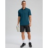 image:imageMens Golf Polo Shirts Dry Fit Moisture Wicking Performance Short Sleeve  Regular Fit 3 Button Collared Shirts Sun Protection Lightweight Breathable Pique Fabric Athletic Work Smart Casual PoloAreflecting Pond