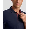 image:imageMens Golf Polo Shirts Dry Fit Moisture Wicking Performance Short Sleeve  Regular Fit 3 Button Collared Shirts Sun Protection Lightweight Breathable Pique Fabric Athletic Work Smart Casual PoloAnavy