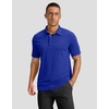 image:imageMens Golf Polo Shirts Dry Fit Moisture Wicking Performance Short Sleeve  Regular Fit 3 Button Collared Shirts Sun Protection Lightweight Breathable Pique Fabric Athletic Work Smart Casual PoloAroyal Blue